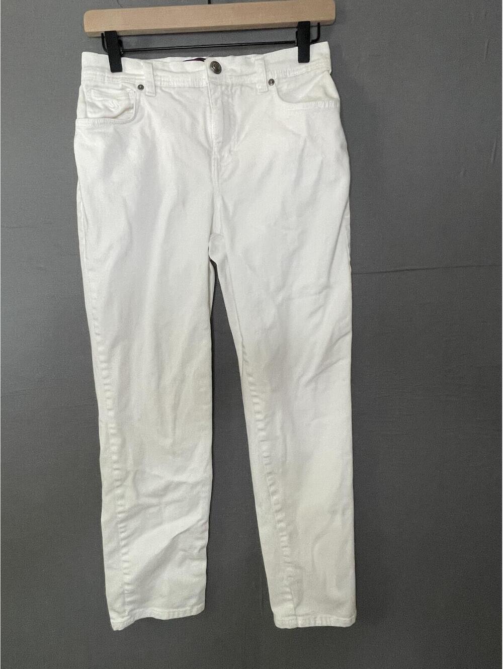 Gloria Vanderbilt Amanda White Jeans Size 4 High Rise Classic Tapered